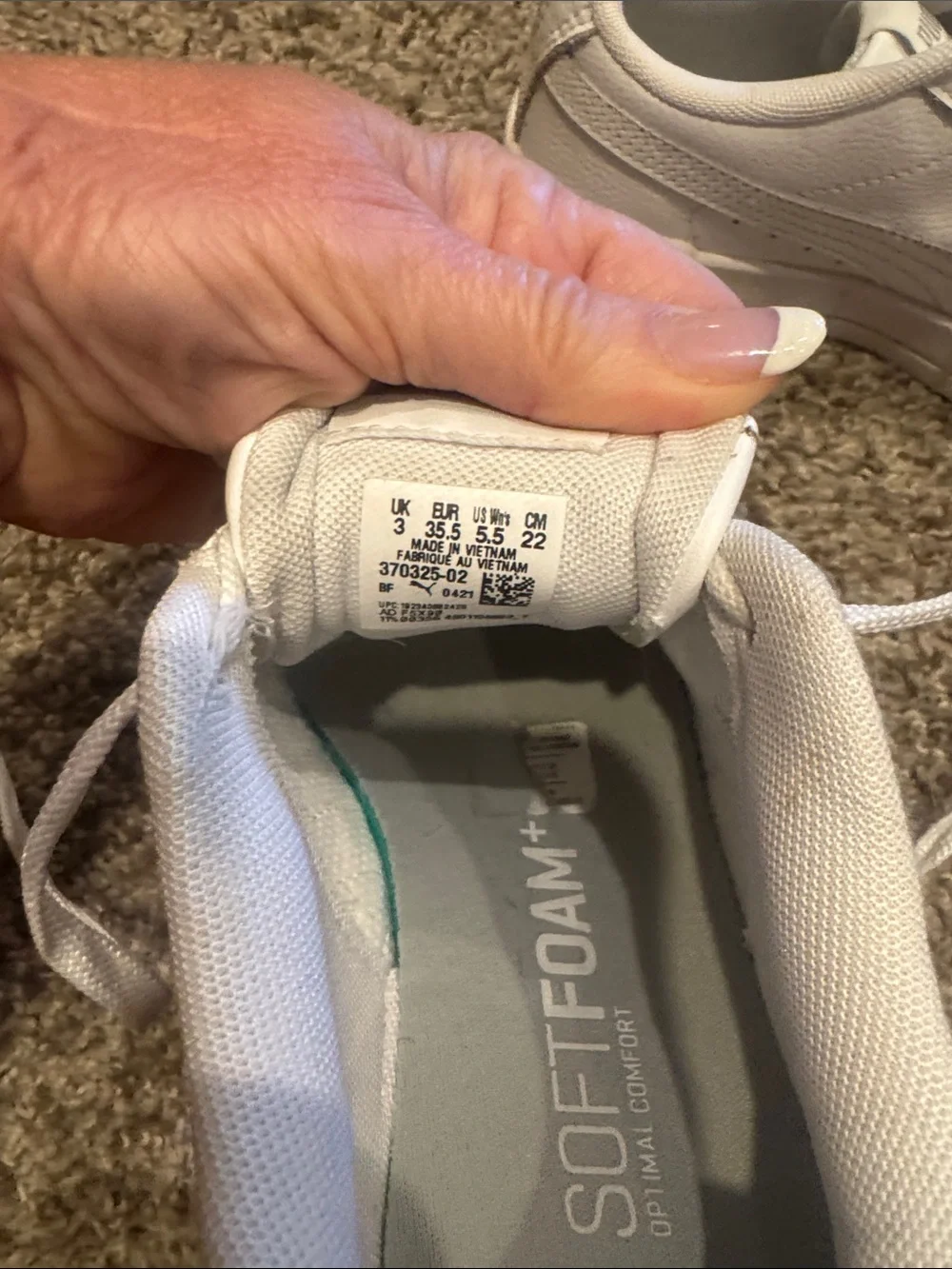 Puma women’s  White Classic Lace-Up Sneakers
